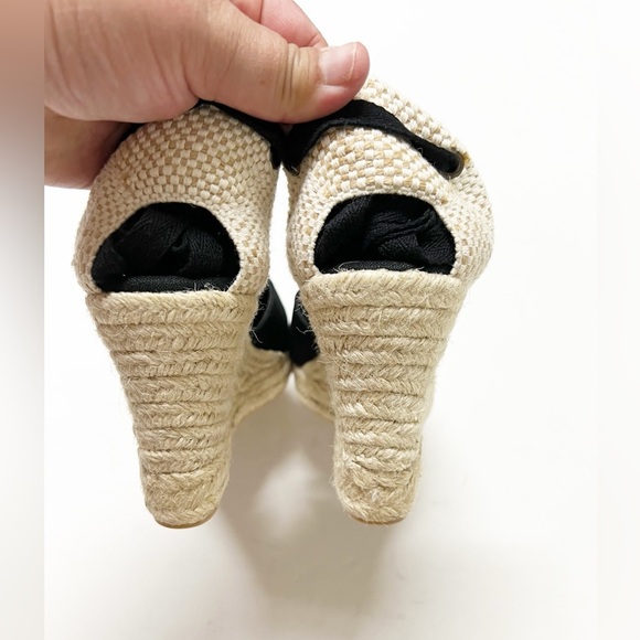 Soludos Black and Cream Espadrilles - Picture 4 of 9